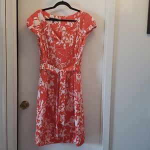 Orange Floral Dress